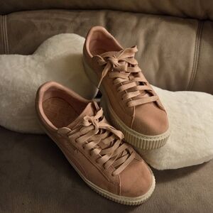 Pink Suede Puma Womens 10